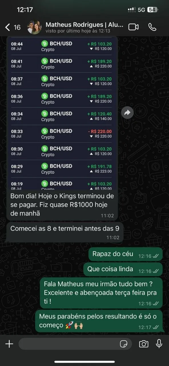 Depoimento de aluno — Matheus Rodrigues, R$1.000 em uma manhã