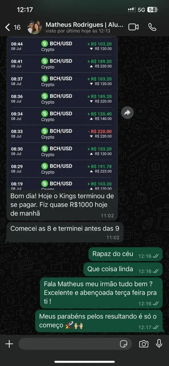 Depoimento de aluno — Matheus Rodrigues, R$1.000 em uma manhã